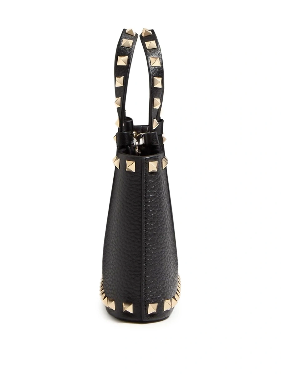 Geanta plic Valentino Garavani Rockstud neagra din piele - Img 4
