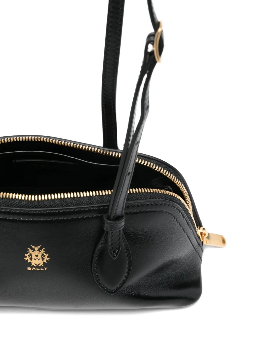 Geanta tip postas Bally neagra din piele - Img 5