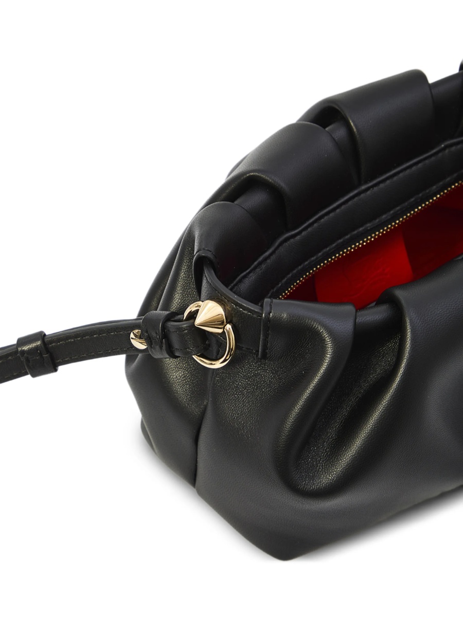 Geanta tip postas Christian Louboutin neagra din piele - Img 4