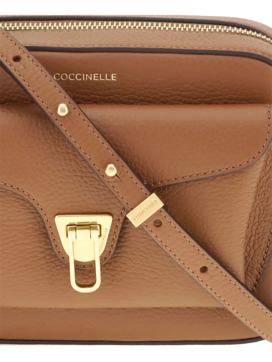 Geanta tip postas Coccinelle maro din piele - Img 5