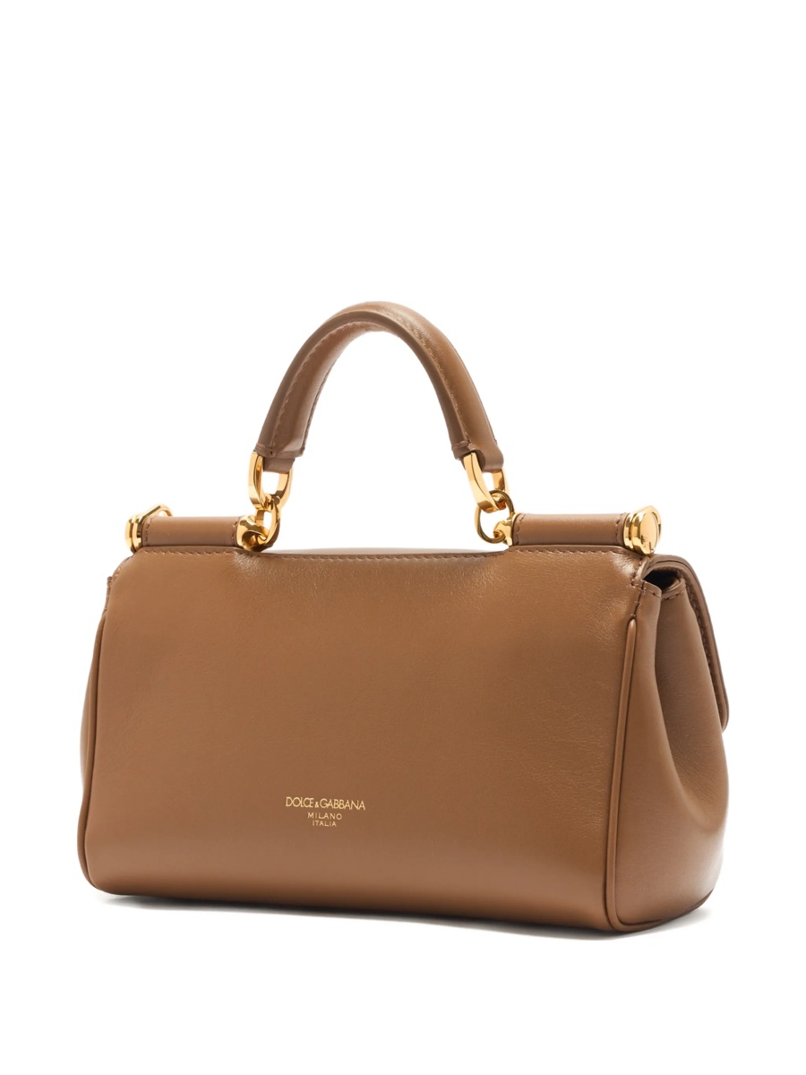 Geanta tip postas Dolce &amp; Gabbana maro din piele - Img 2