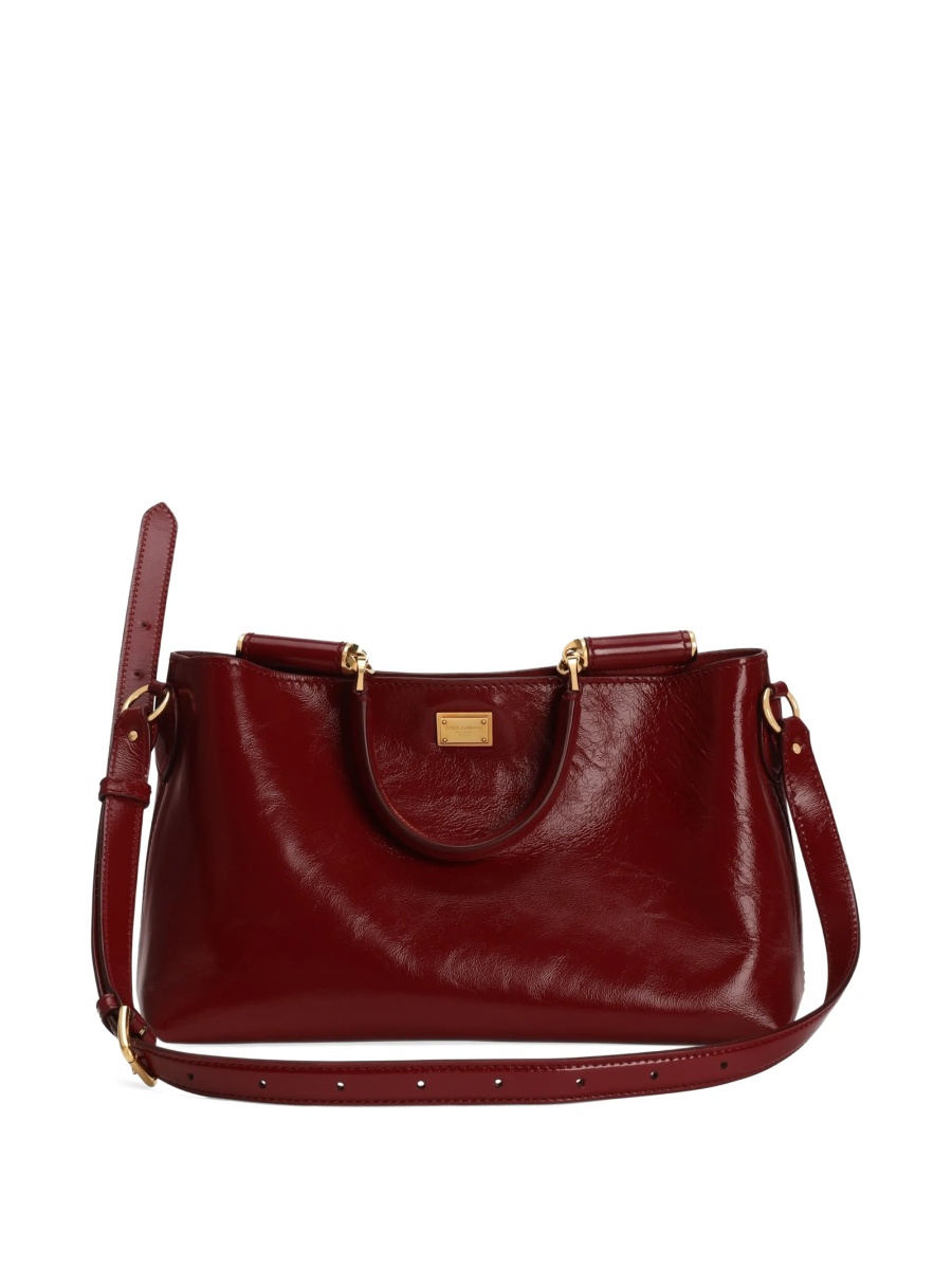 Geanta tip postas Dolce &amp; Gabbana rosie din piele - Img 4