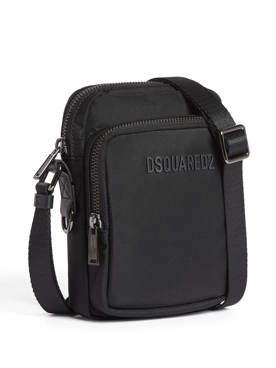 Geanta tip postas DSQUARED2 neagra din poliamida - Img 3