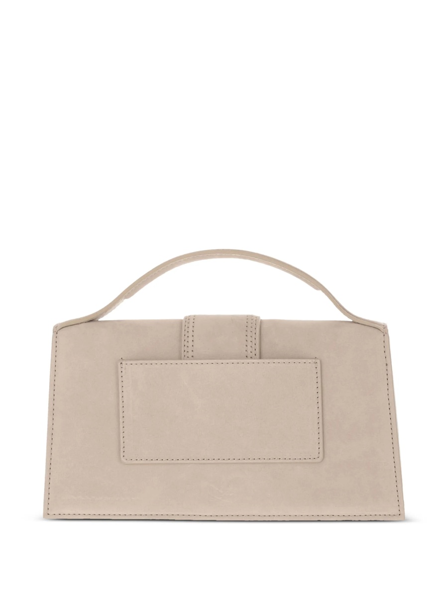 Geanta tip postas JACQUEMUS Bambino neutra din piele intoarsa - Img 2