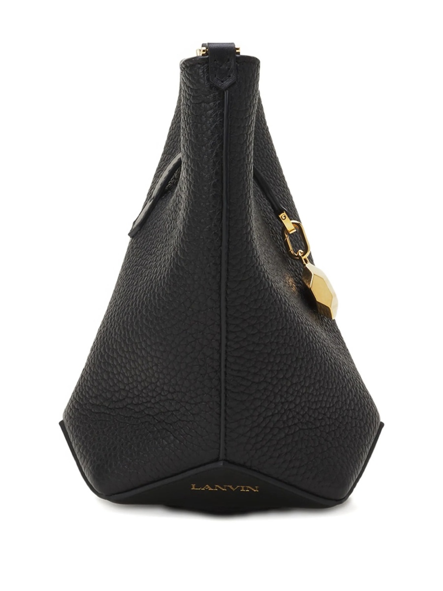 Geanta tip postas Lanvin neagra din bos taurus - Img 3