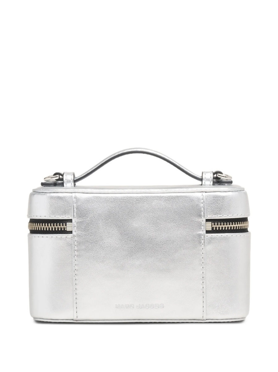 Geanta tip postas Marc Jacobs argintie din piele - Img 4