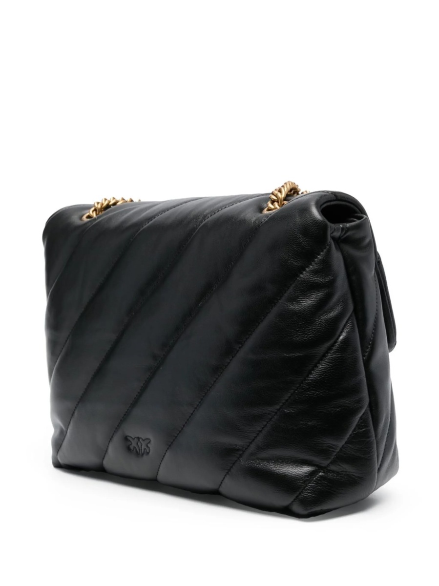 Geanta tip postas Pinko neagra din piele - Img 4