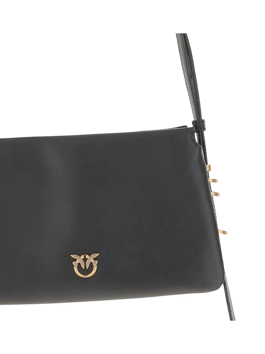 Geanta tip postas Pinko neagra din piele - Img 4