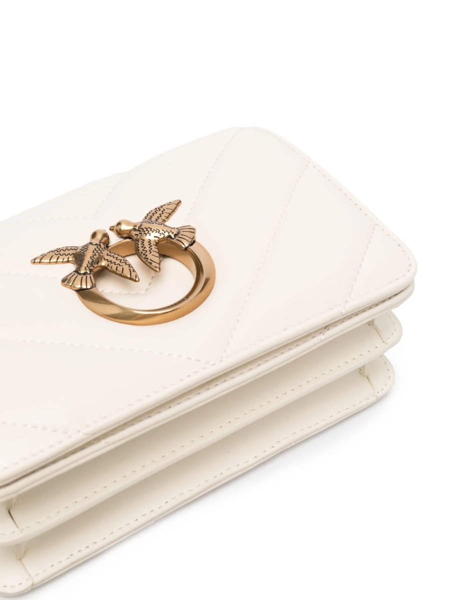 Geanta tip postas Pinko neutra din piele - Img 4