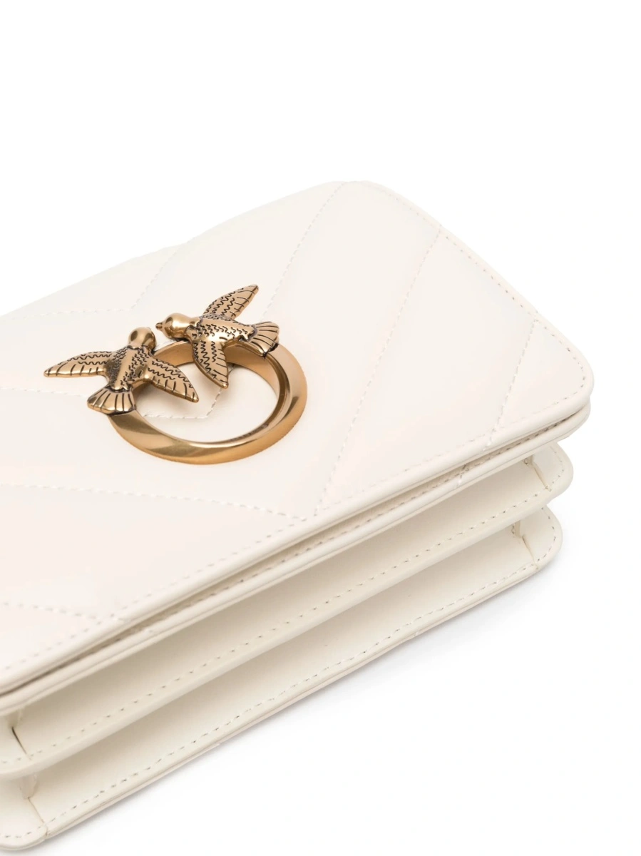 Geanta tip postas Pinko neutra din piele - Img 4