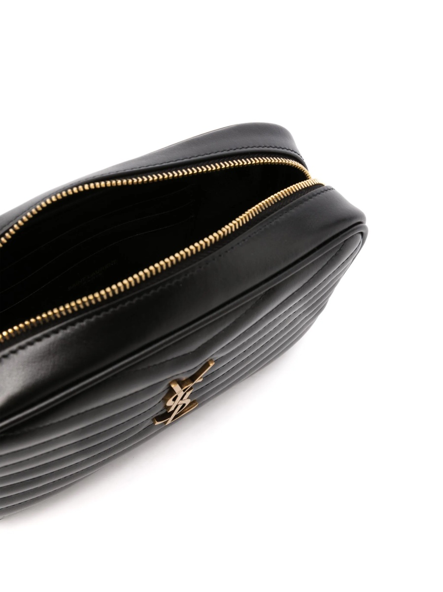 Geanta tip postas Saint Laurent Lou neagra din piele - Img 5