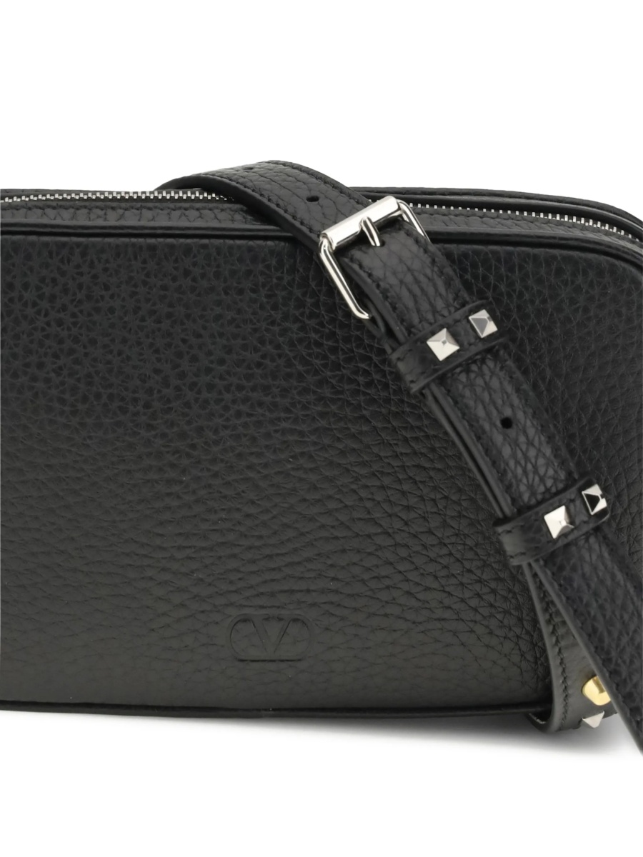 Geanta tip postas Valentino Garavani Rockstud neagra din piele - Img 4