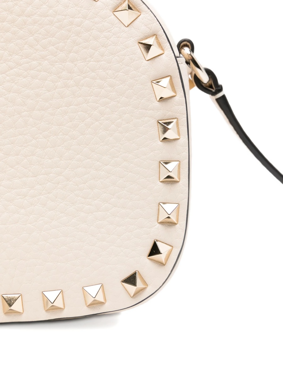 Geanta tip postas Valentino Garavani Rockstud neutra din piele - Img 4
