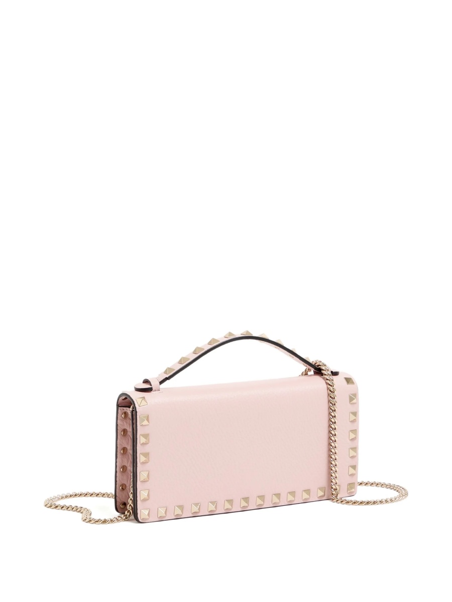 Geanta tip postas Valentino Garavani Rockstud roz din piele - Img 3