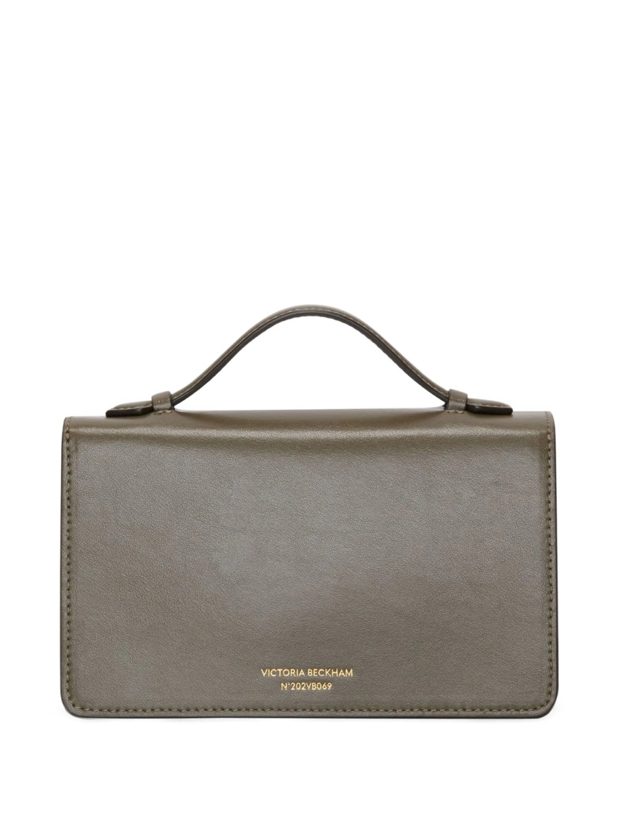 Geanta tip postas Victoria Beckham verde din piele - Img 2