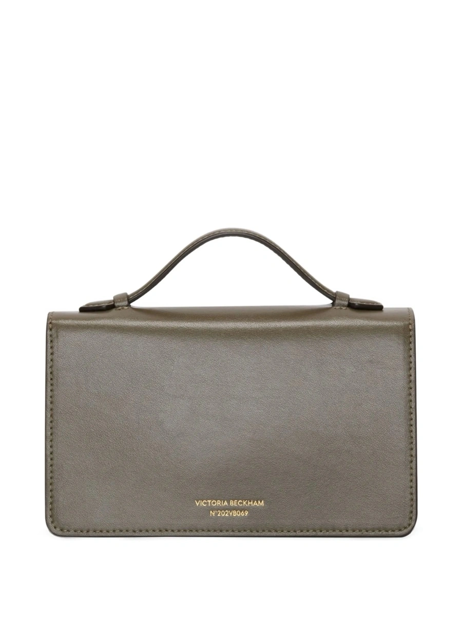 Geanta tip postas Victoria Beckham verde din piele - Img 2