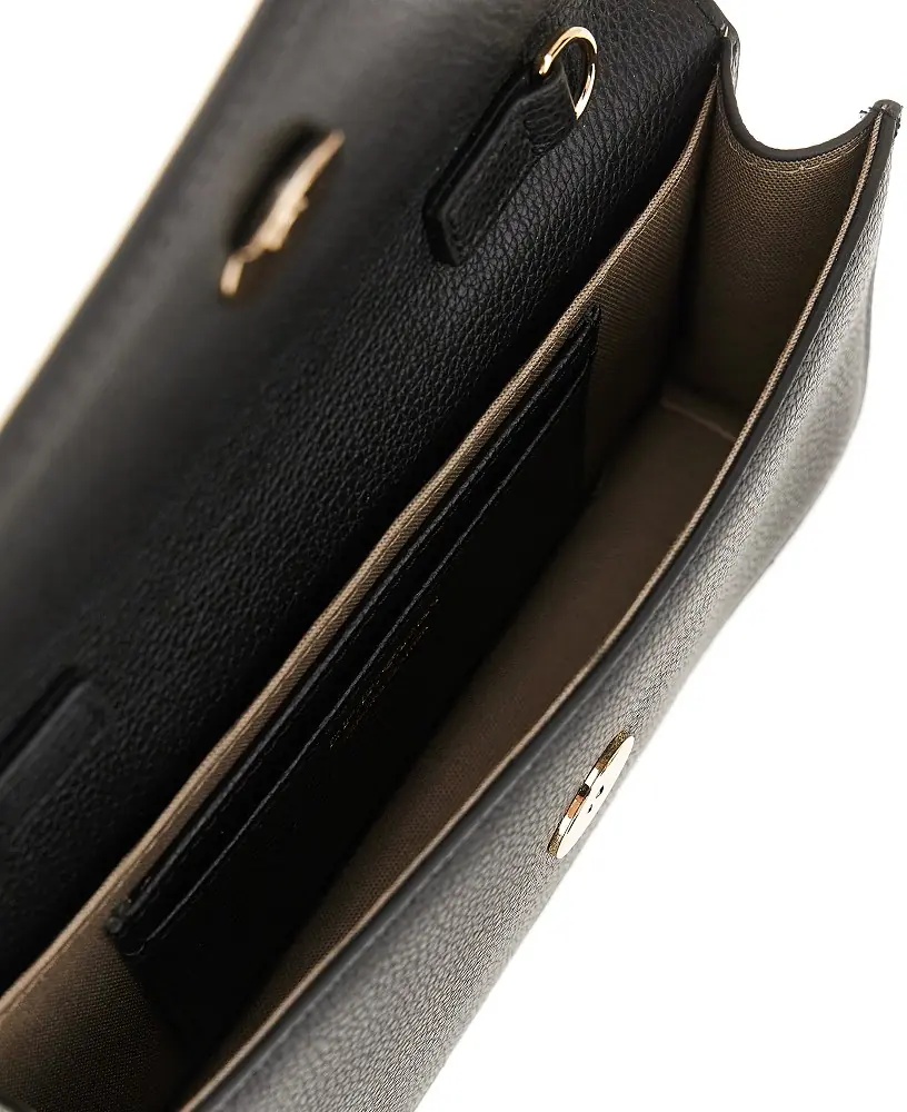 Genti Grained leather clutch with chain - Img 3