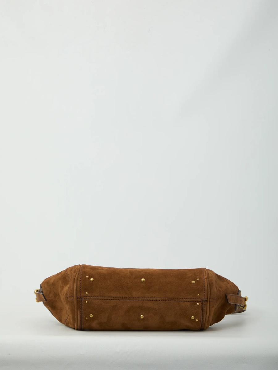 Genti Paddington Suede Crossbody Bag - Img 3