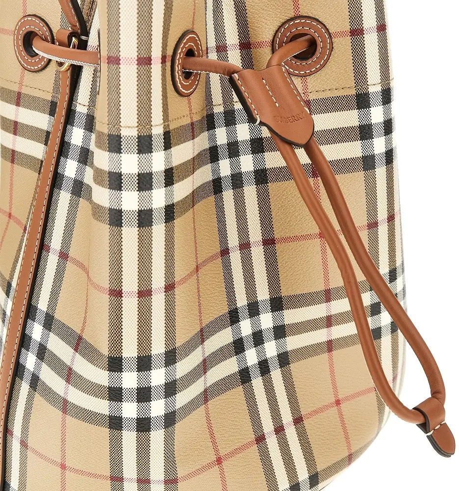 Genti Small bucket bag with Check motif - Img 4