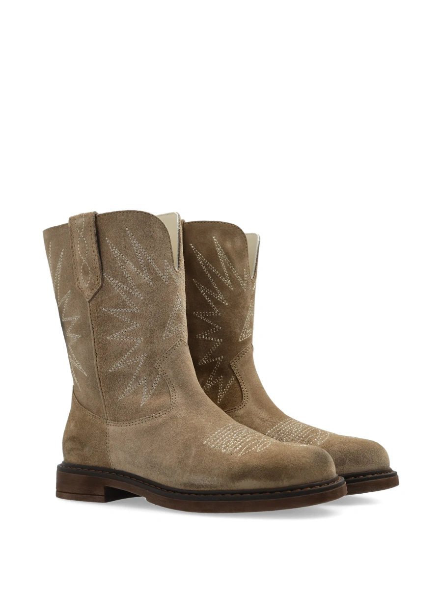 Ghete Golden Goose neutre din piele - Img 2