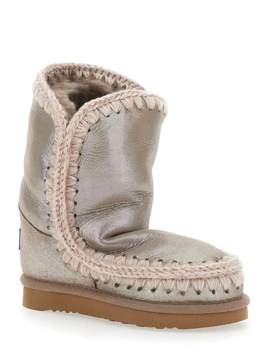 Ghete MOU KIDS gri din piele intoarsa - Img 2
