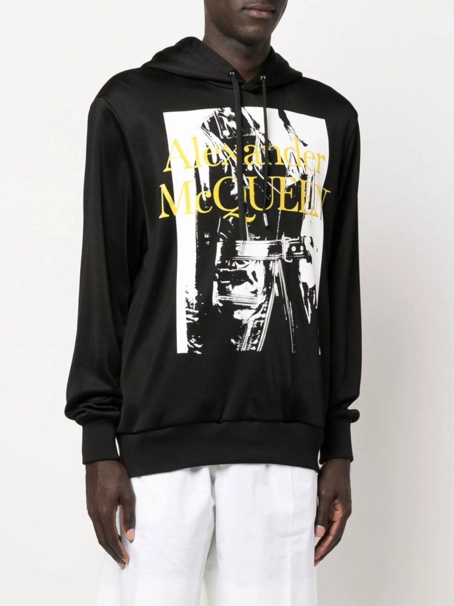 Hanorac Alexander McQueen negru din poliamida - Img 3