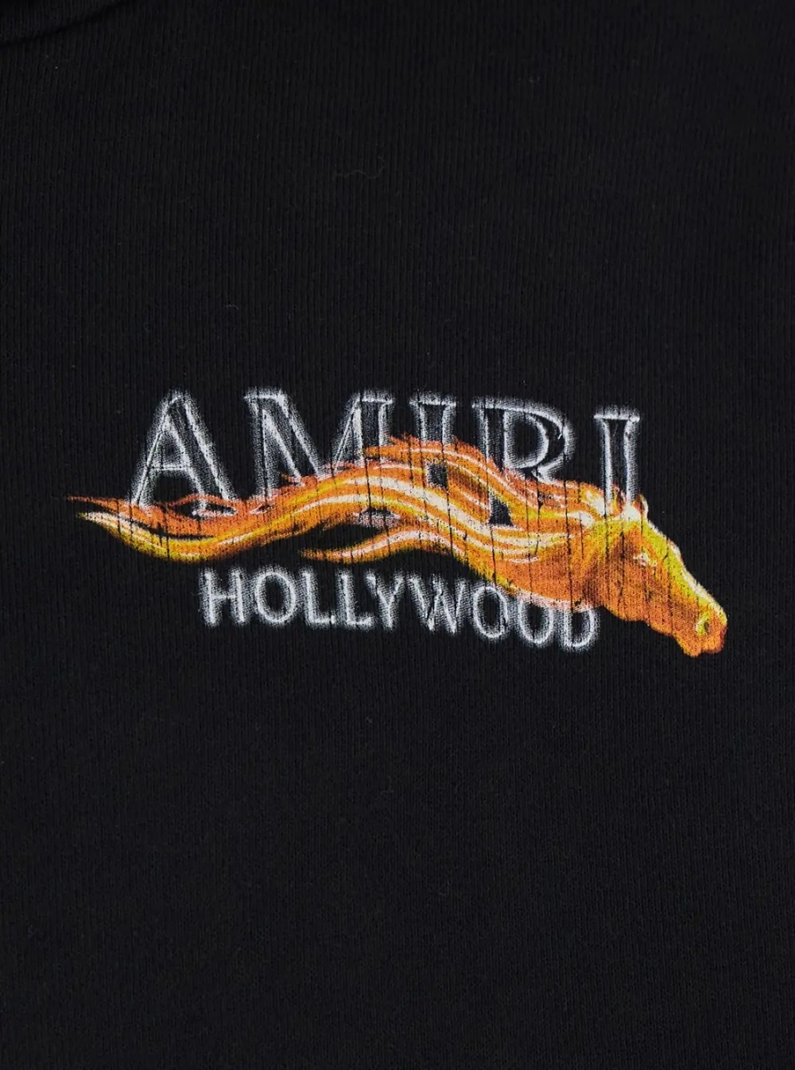 Hanorac AMIRI negru din bumbac - Img 3