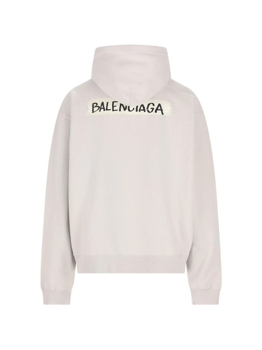 Hanorac Balenciaga alb - Img 2