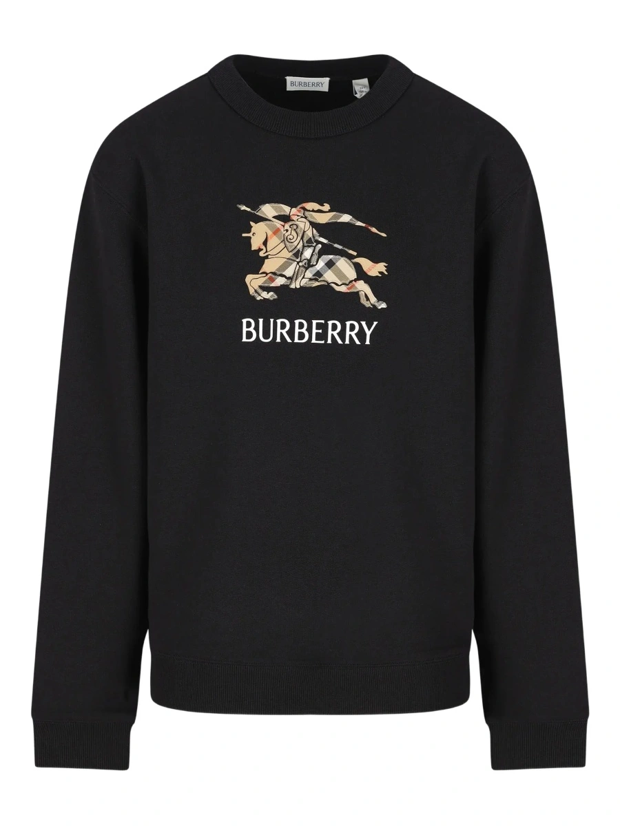 Hanorac Burberry Kids negru din bumbac - Img 7