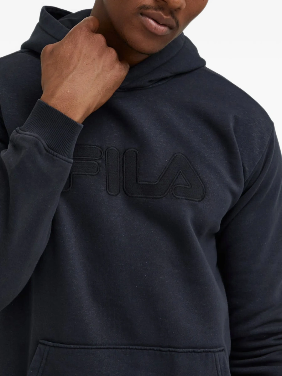 Hanorac Fila negru din bumbac si polyester - Img 4