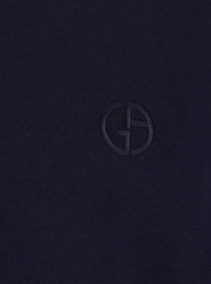 Hanorac Giorgio Armani albastru din bumbac - Img 3