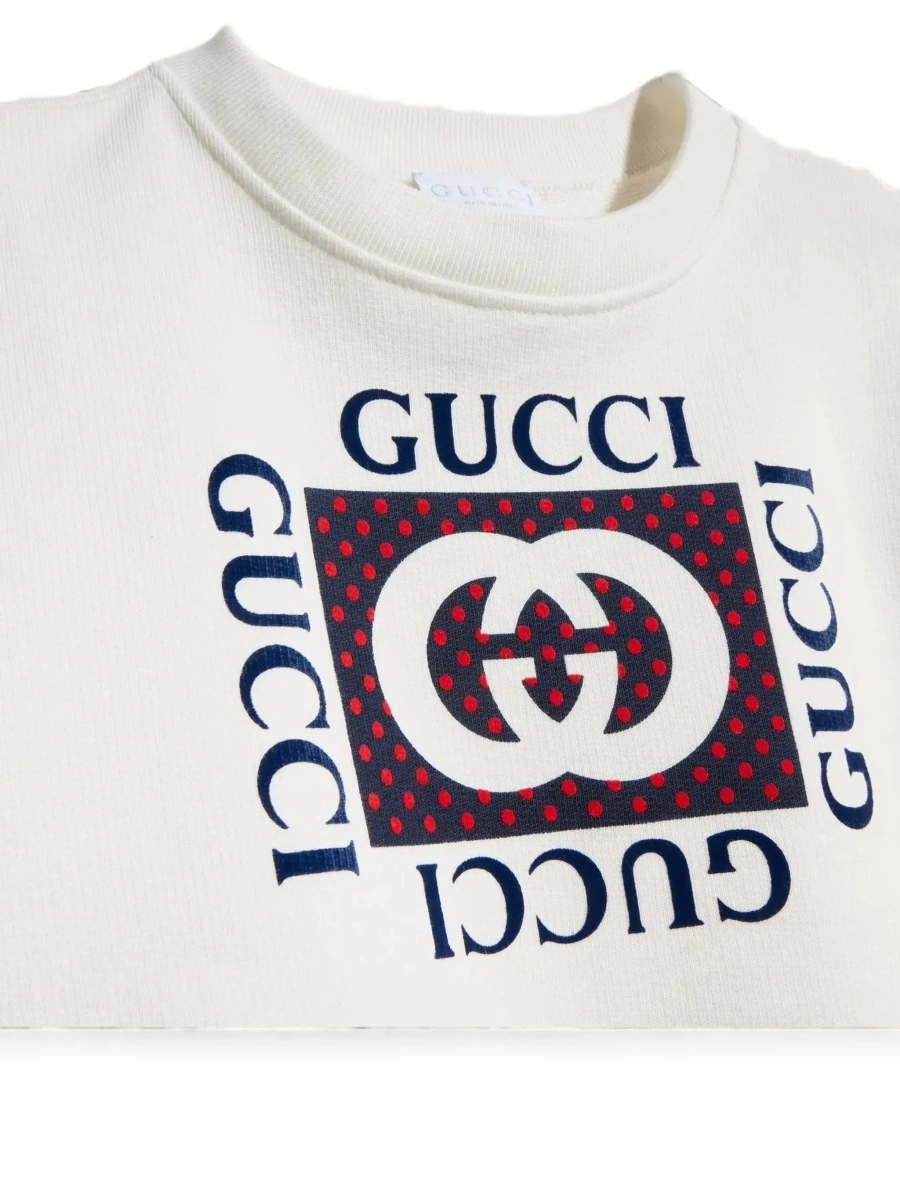 Hanorac Gucci alb din bumbac - Img 5