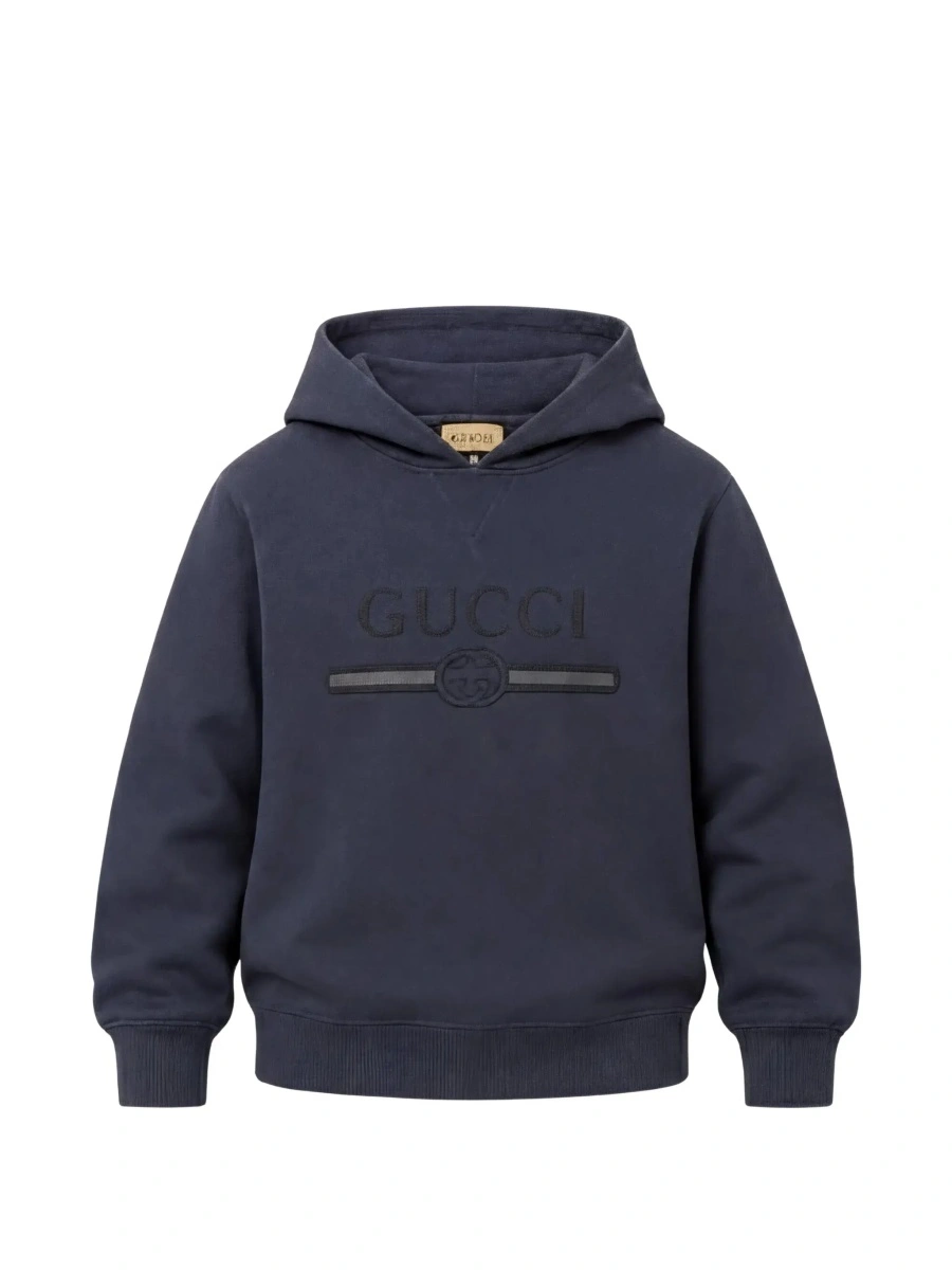Hanorac Gucci albastru din bumbac - Img 5