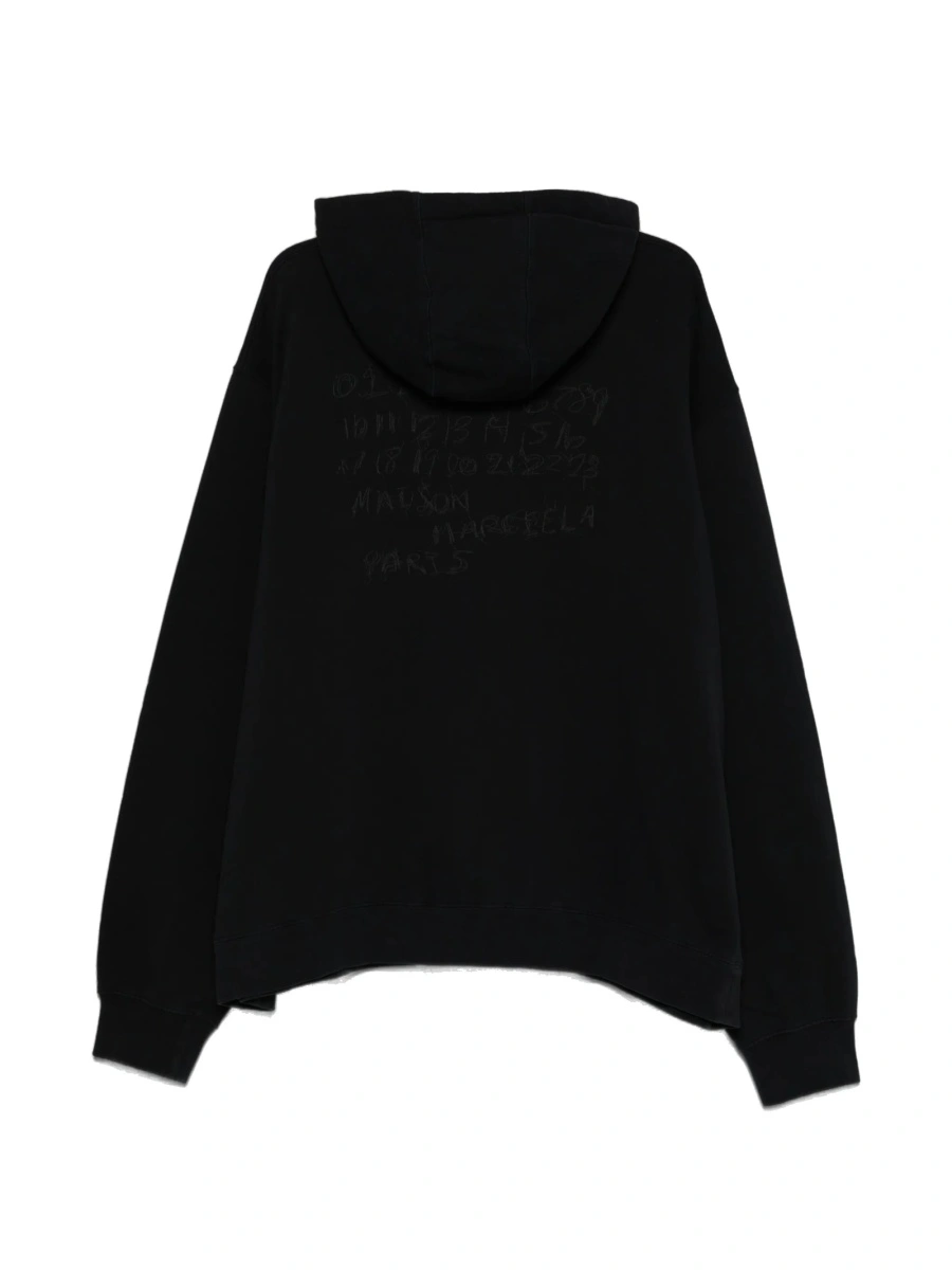 Hanorac Maison Margiela negru din bumbac - Img 2