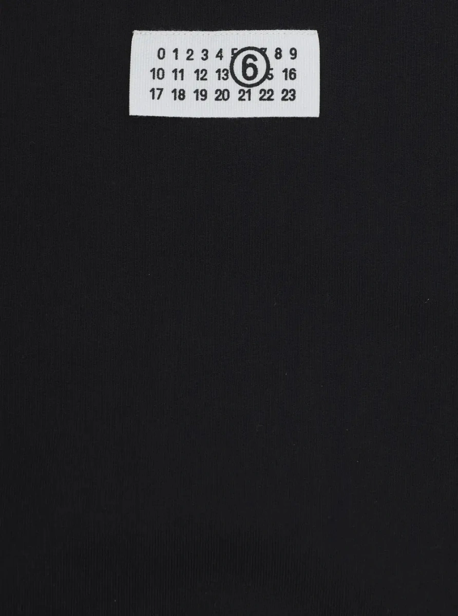 Hanorac MM6 MAISON MARGIELA KIDS negru din bumbac - Img 3