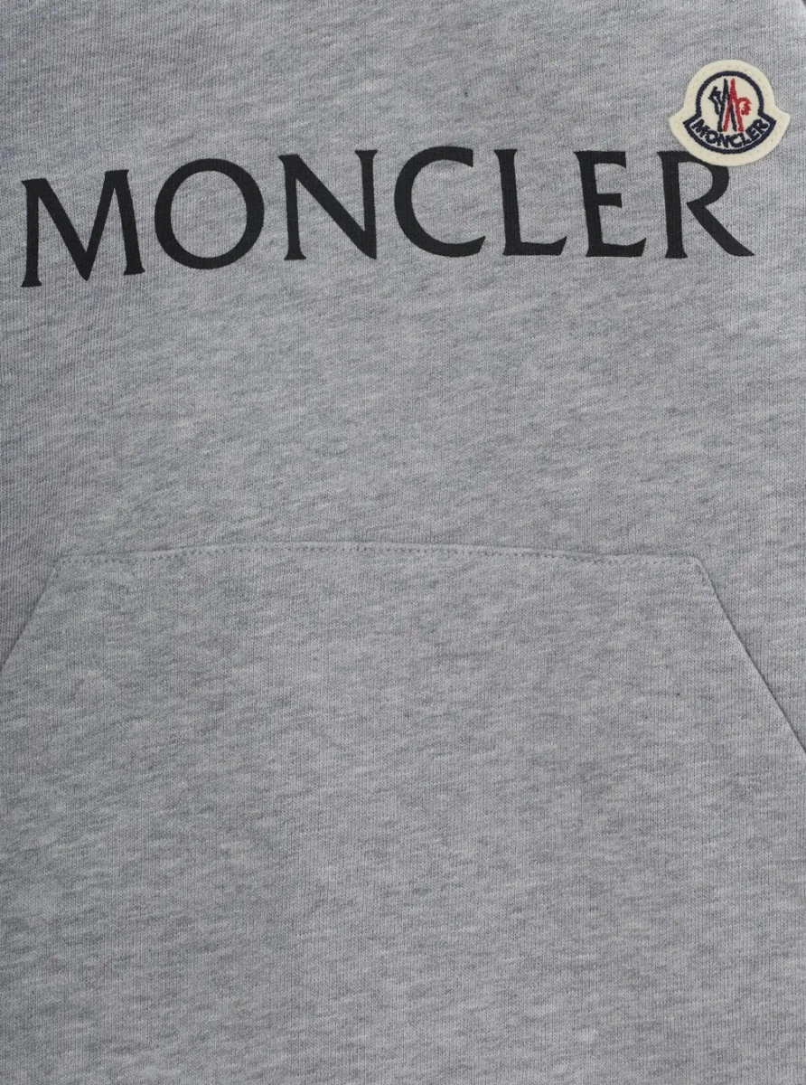 Hanorac Moncler gri din bumbac - Img 3