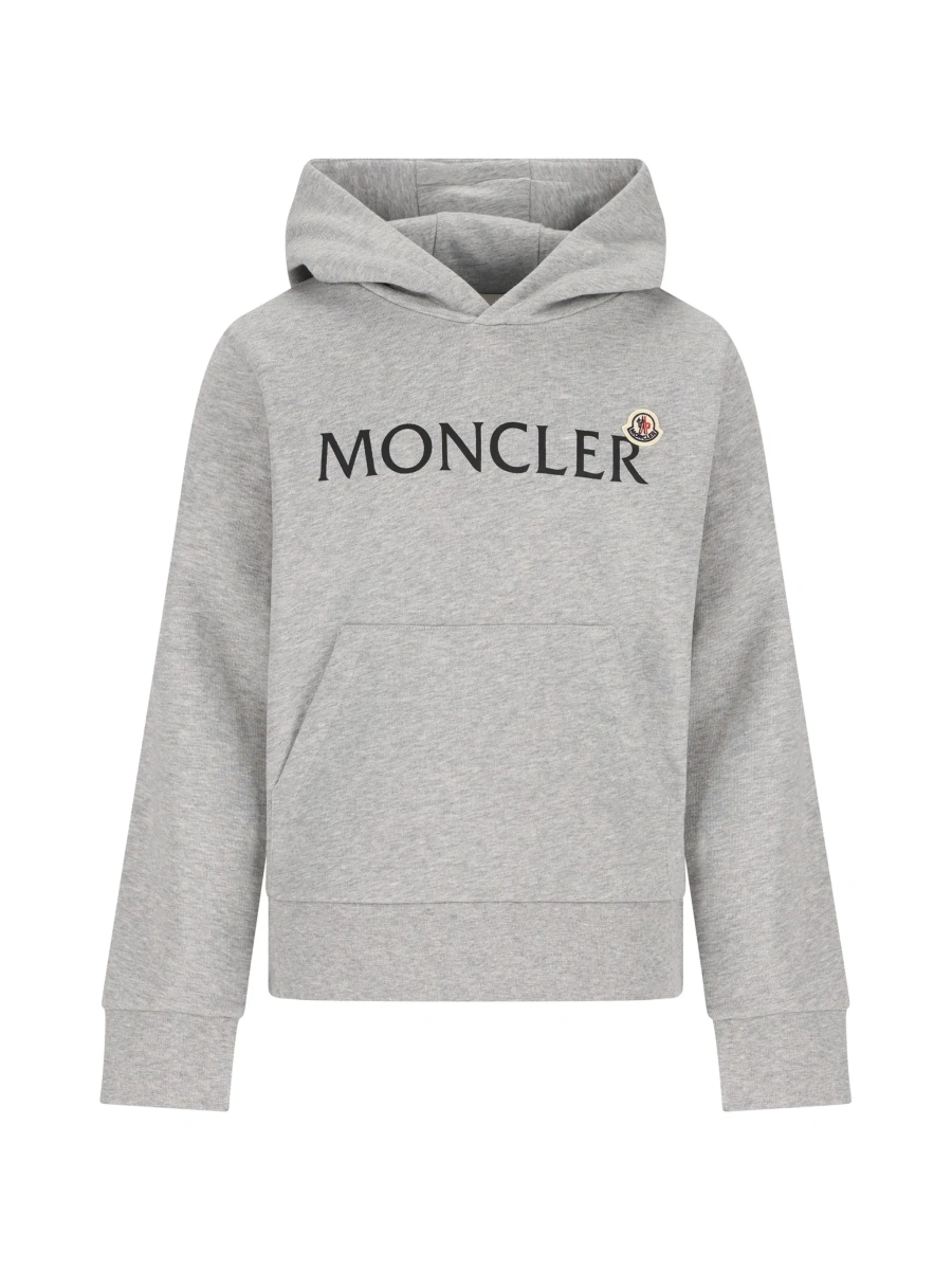 Hanorac Moncler gri din bumbac - Img 7