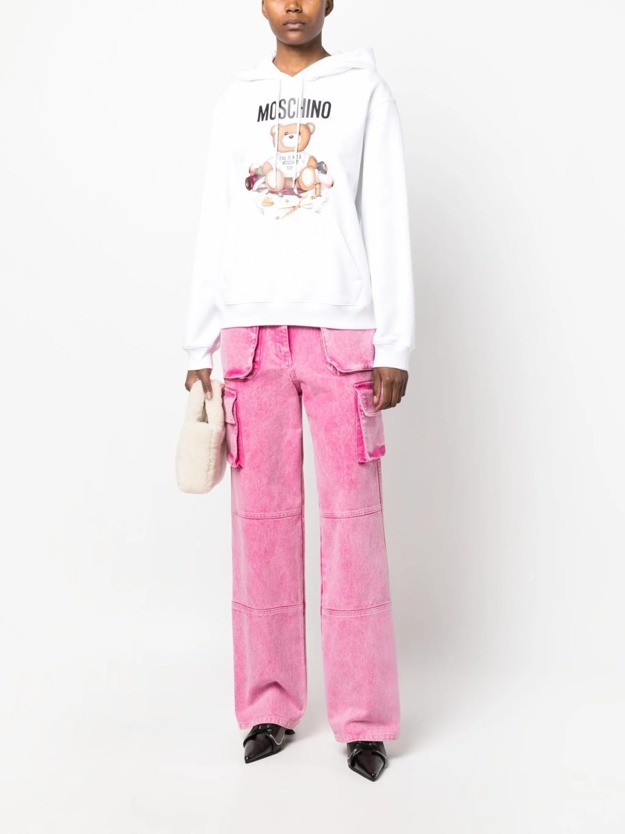 Hanorac Moschino alb - Img 2