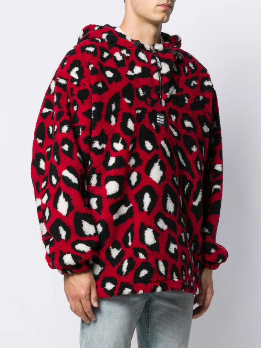 Hanorac MSGM rosu din acrilic si polyester - Img 3