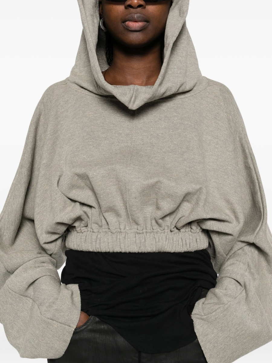 Hanorac Rick Owens gri din poliester reciclat si bumbac organic - Img 5