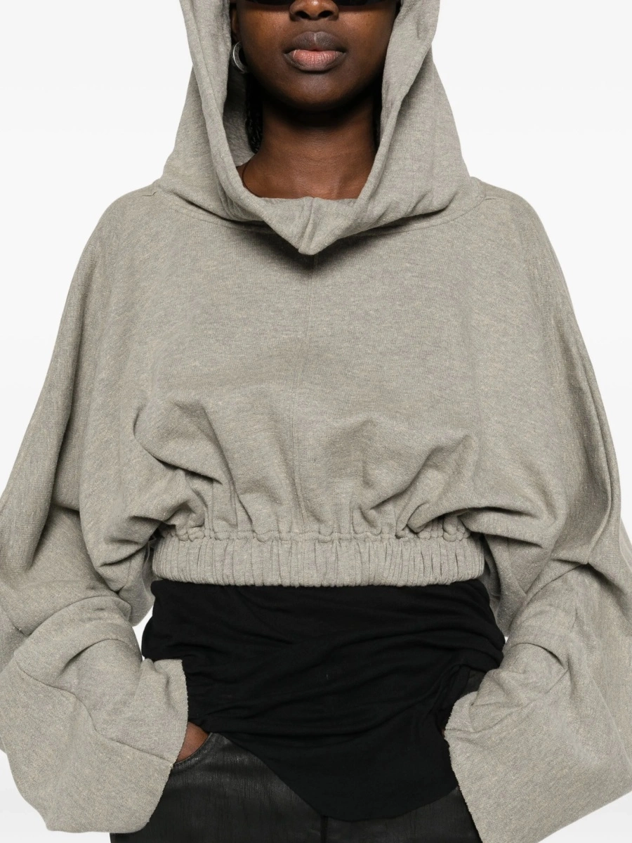Hanorac Rick Owens gri din poliester reciclat si bumbac organic - Img 5