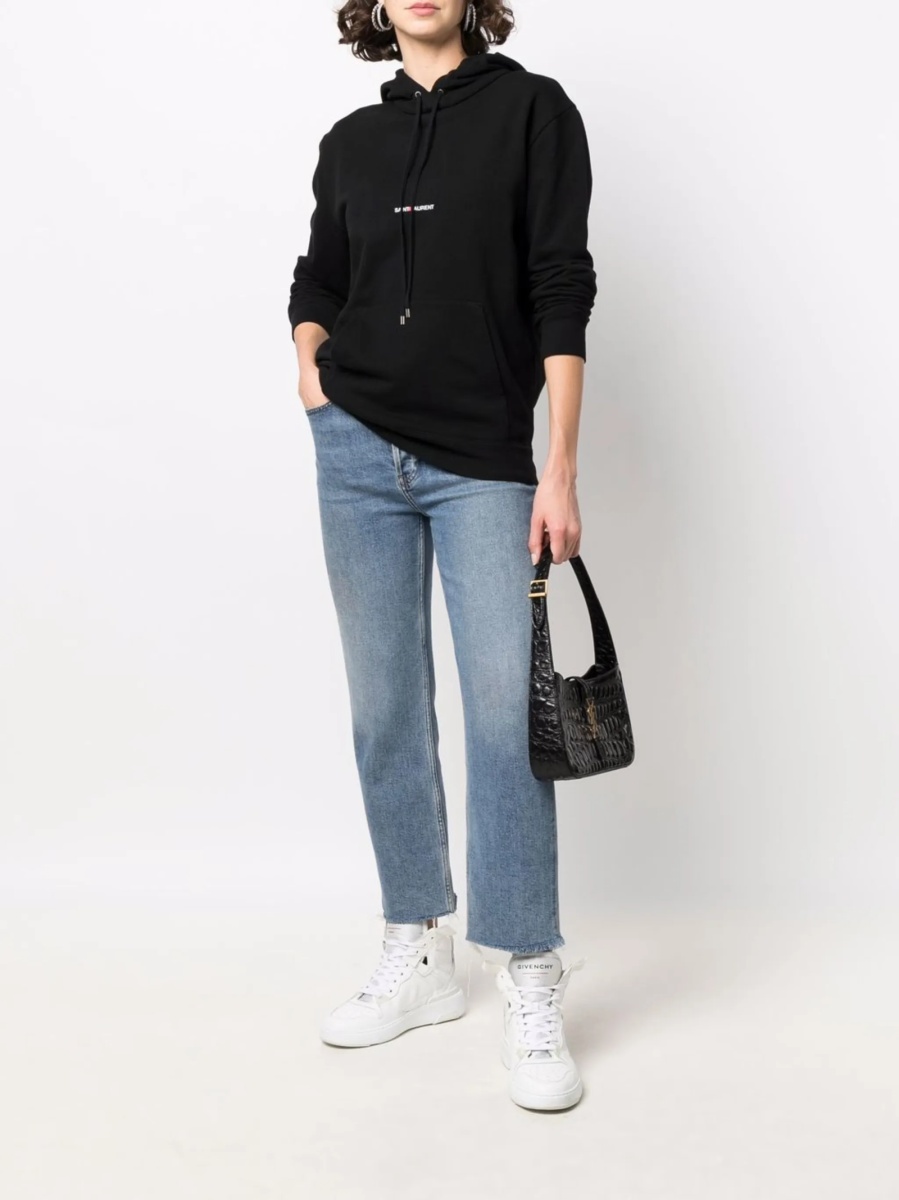 Hanorac Saint Laurent negru din bumbac - Img 2