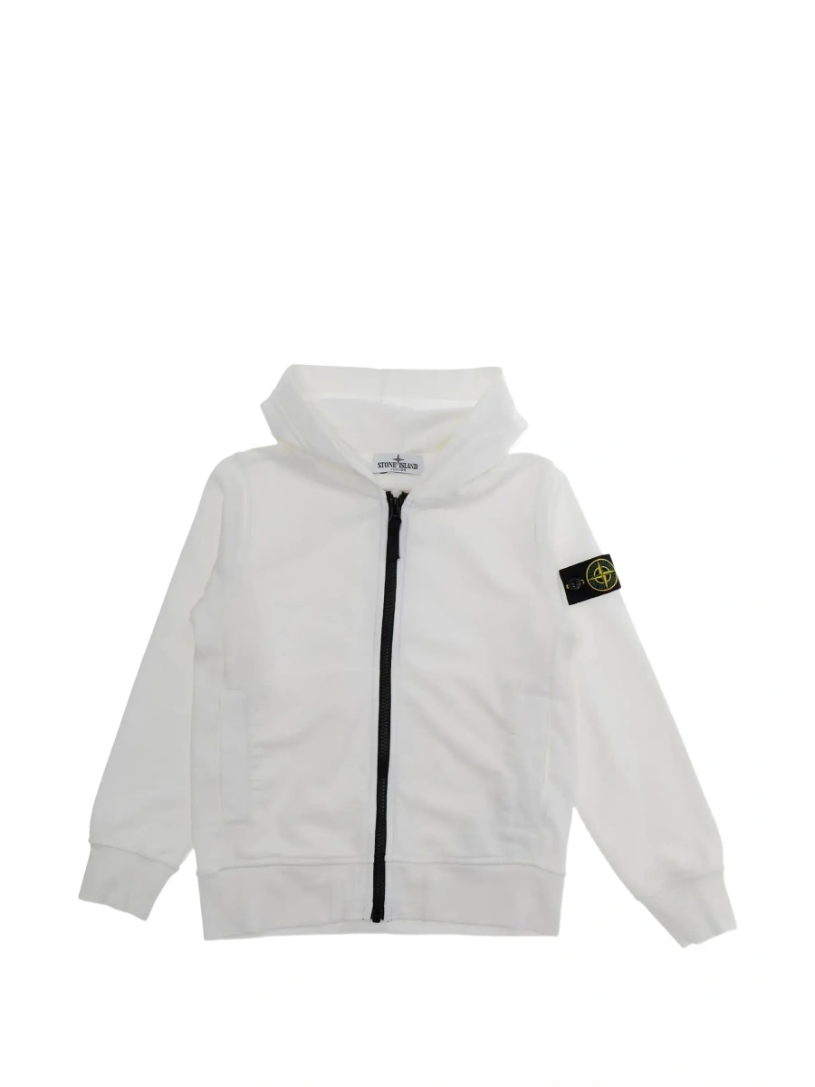 Hanorac Stone Island alb din bumbac - Img 6