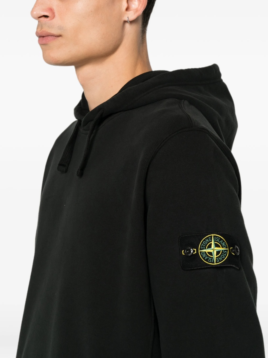 Hanorac Stone Island negru din bumbac - Img 5