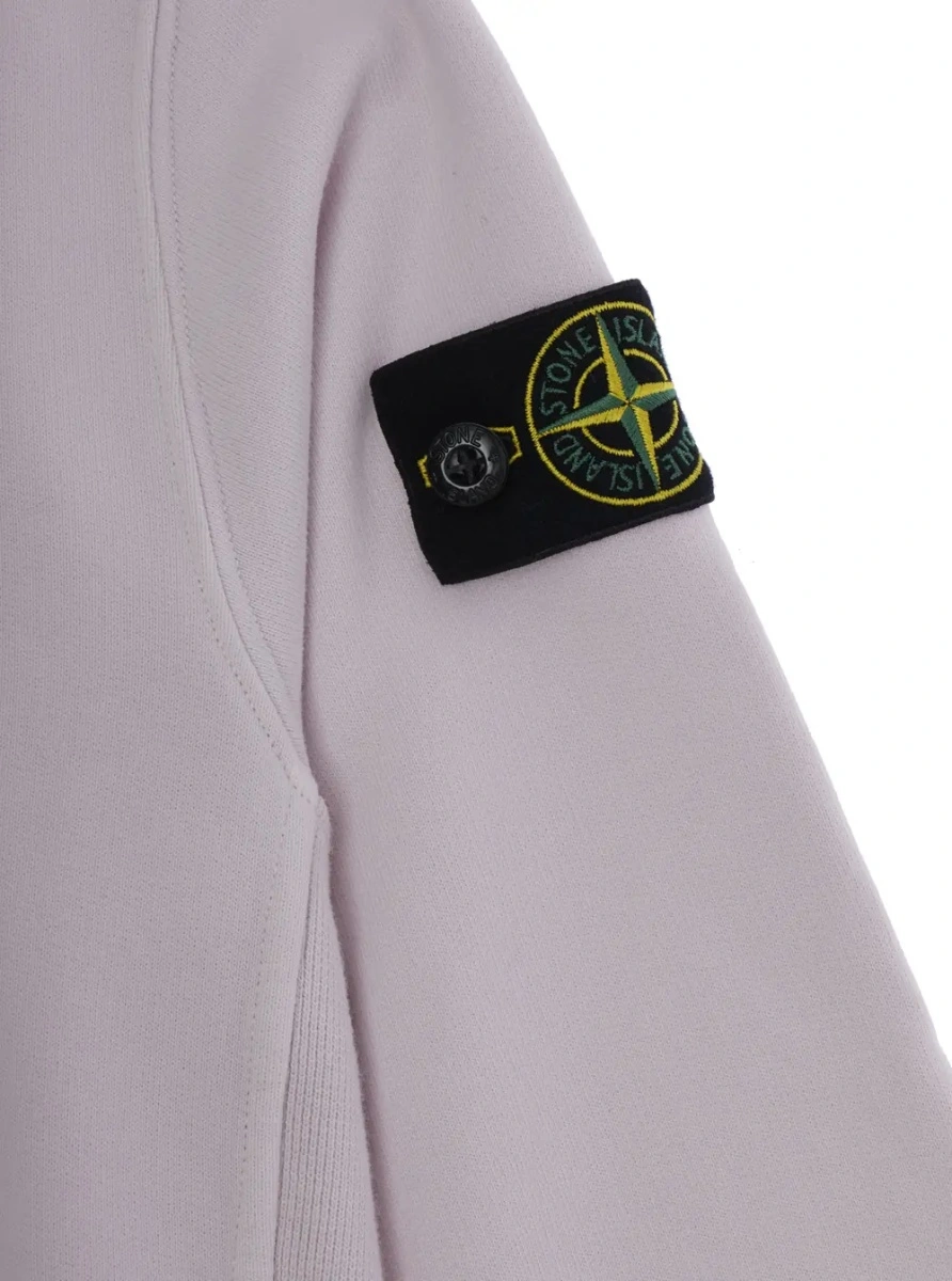 Hanorac Stone Island roz din bumbac - Img 3