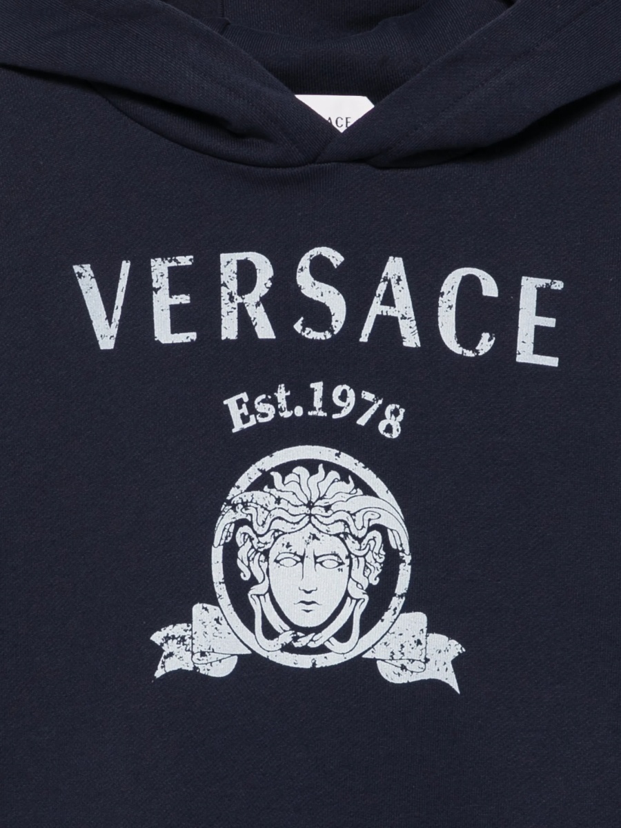 Hanorac Versace albastru din bumbac - Img 3