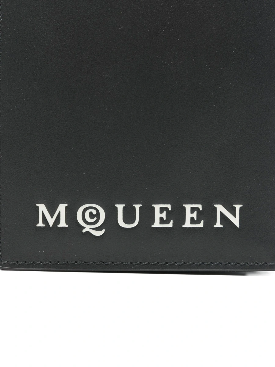 Husa mobil Alexander McQueen neagra din piele - Img 3