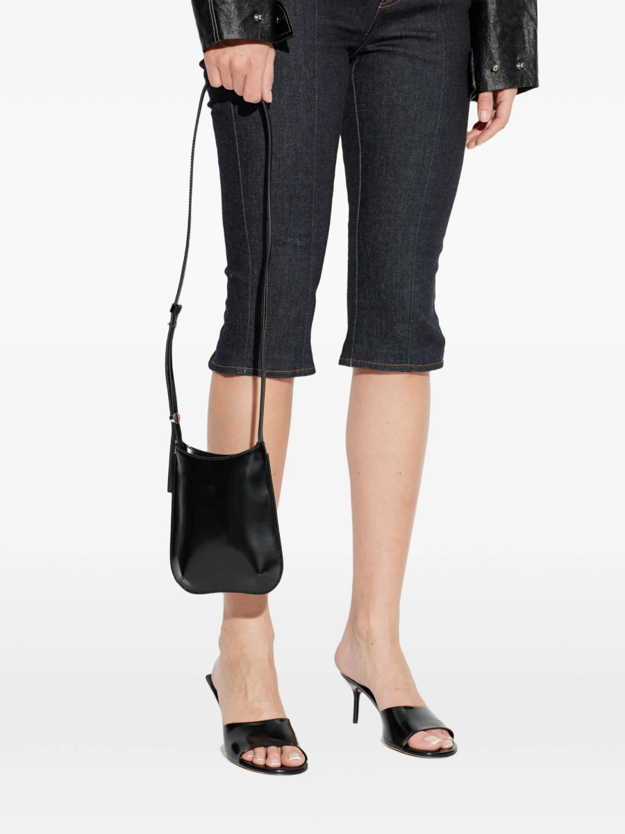 Husa mobil JACQUEMUS Bisou neagra din piele - Img 2