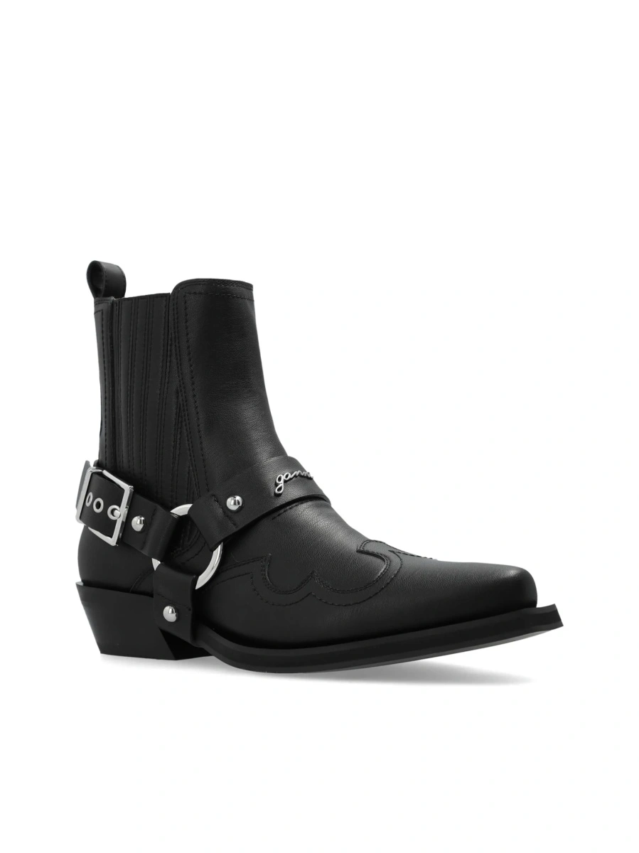 Incaltaminte Ganni neagra din polyester si piele reciclata - Img 4