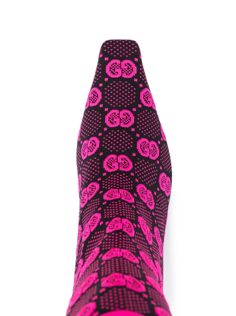 Incaltaminte Gucci neagra din material textil - Img 4